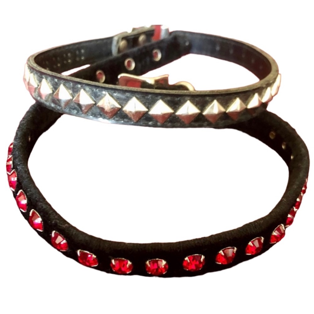 🐶 Two doggie-cats collars / 16” and 17”